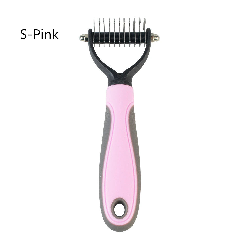 New Hair Removal Comb for Dogs Cat Detangler Fur Trimming Dematting Brush Grooming Tool for Matted Long Hair Curly Pet