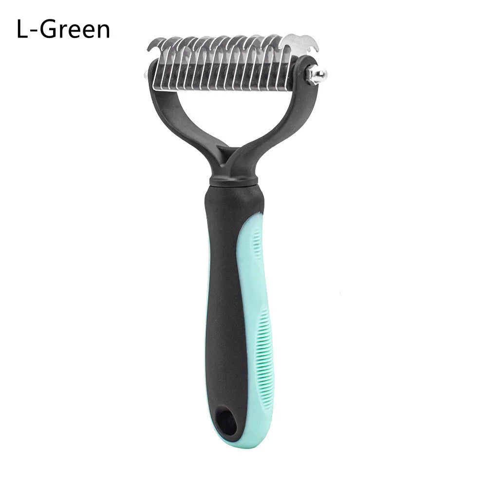 New Hair Removal Comb for Dogs Cat Detangler Fur Trimming Dematting Brush Grooming Tool for Matted Long Hair Curly Pet