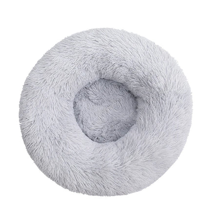 Orthopedic Donut Dog Bed - Calming Anti-Anxiety Pet Sofa Lounger, Washable for Small Large Dogs Cats, Comfortable Memory Mat