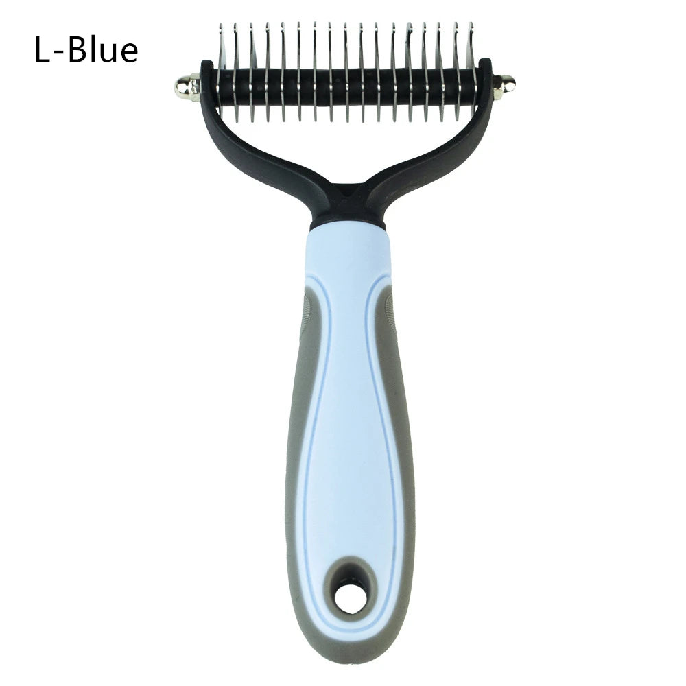 New Hair Removal Comb for Dogs Cat Detangler Fur Trimming Dematting Brush Grooming Tool for Matted Long Hair Curly Pet