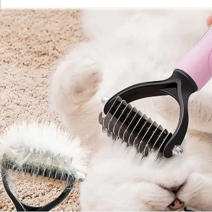 New Hair Removal Comb for Dogs Cat Detangler Fur Trimming Dematting Brush Grooming Tool for Matted Long Hair Curly Pet