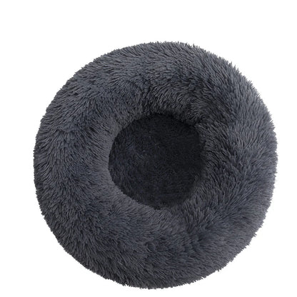 Orthopedic Donut Dog Bed - Calming Anti-Anxiety Pet Sofa Lounger, Washable for Small Large Dogs Cats, Comfortable Memory Mat