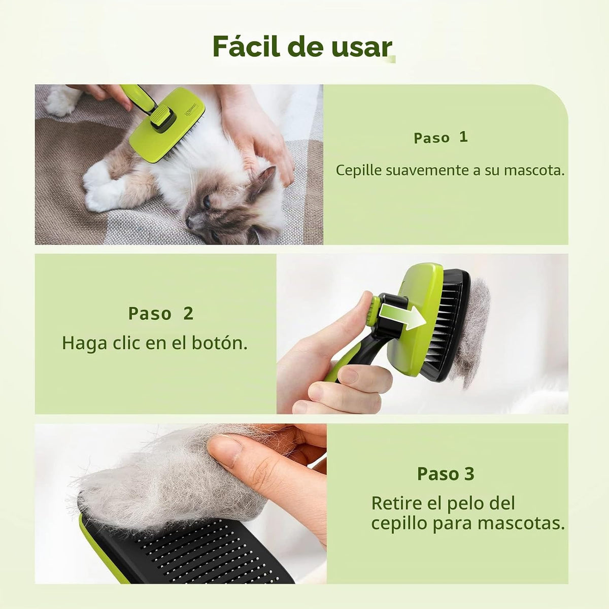 Pecute Cepillo Perros Y Gatos, Peine Cepillo Para Corto Y Largo Mascotas