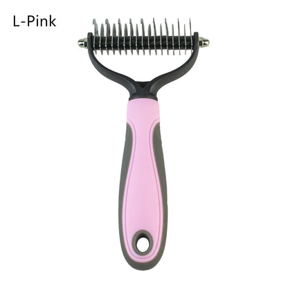 New Hair Removal Comb for Dogs Cat Detangler Fur Trimming Dematting Brush Grooming Tool for Matted Long Hair Curly Pet