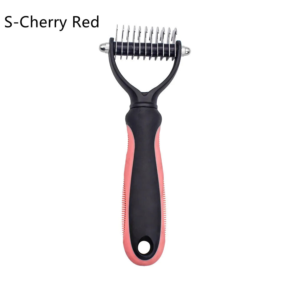 New Hair Removal Comb for Dogs Cat Detangler Fur Trimming Dematting Brush Grooming Tool for Matted Long Hair Curly Pet