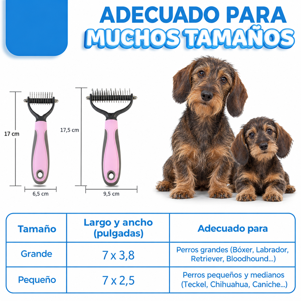 PEINE DESENREDANTE PARA PERROS Y GATOS