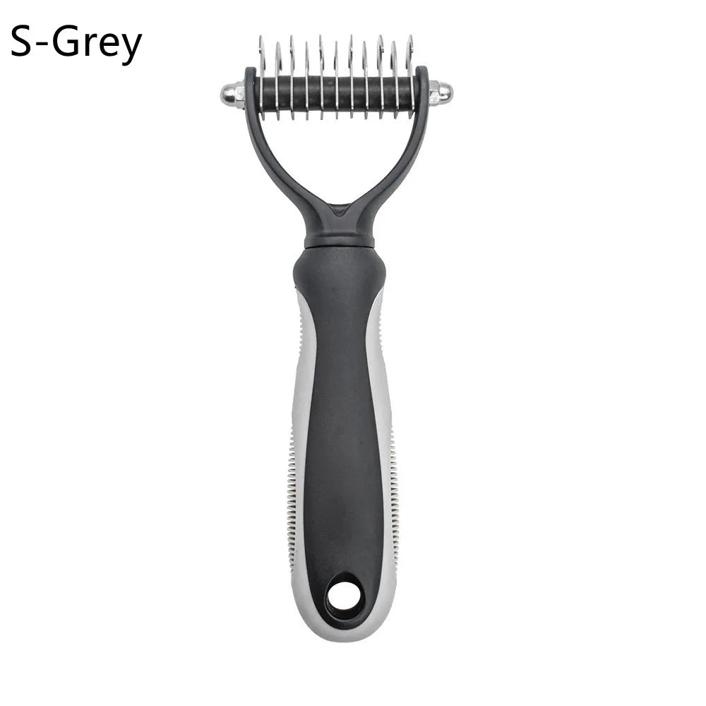 New Hair Removal Comb for Dogs Cat Detangler Fur Trimming Dematting Brush Grooming Tool for Matted Long Hair Curly Pet