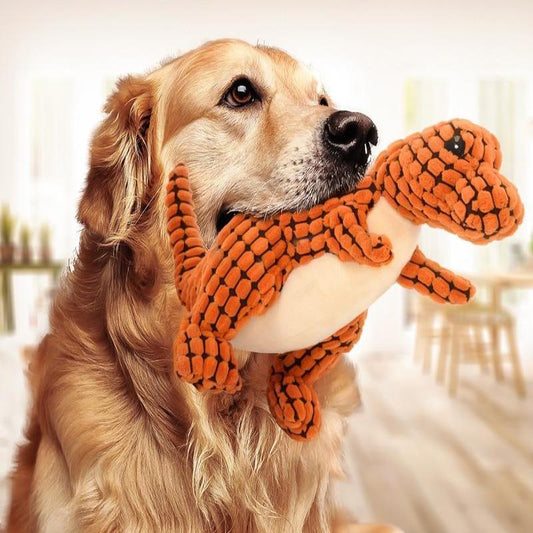 Dinosaur Pet Toys Giant Dogs Pets Interactive Dog Toys for Large Dogs Chew Toys Chihuahua Plush Stuffing Squeakers
