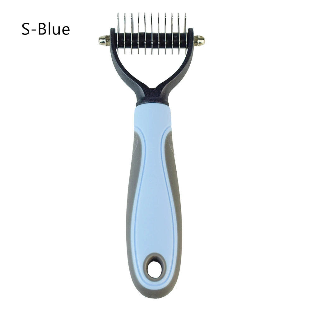 New Hair Removal Comb for Dogs Cat Detangler Fur Trimming Dematting Brush Grooming Tool for Matted Long Hair Curly Pet