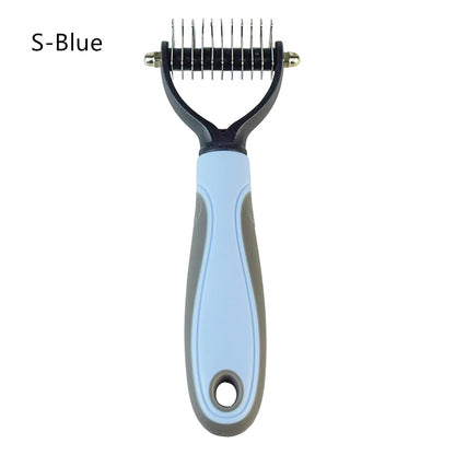 New Hair Removal Comb for Dogs Cat Detangler Fur Trimming Dematting Brush Grooming Tool for Matted Long Hair Curly Pet